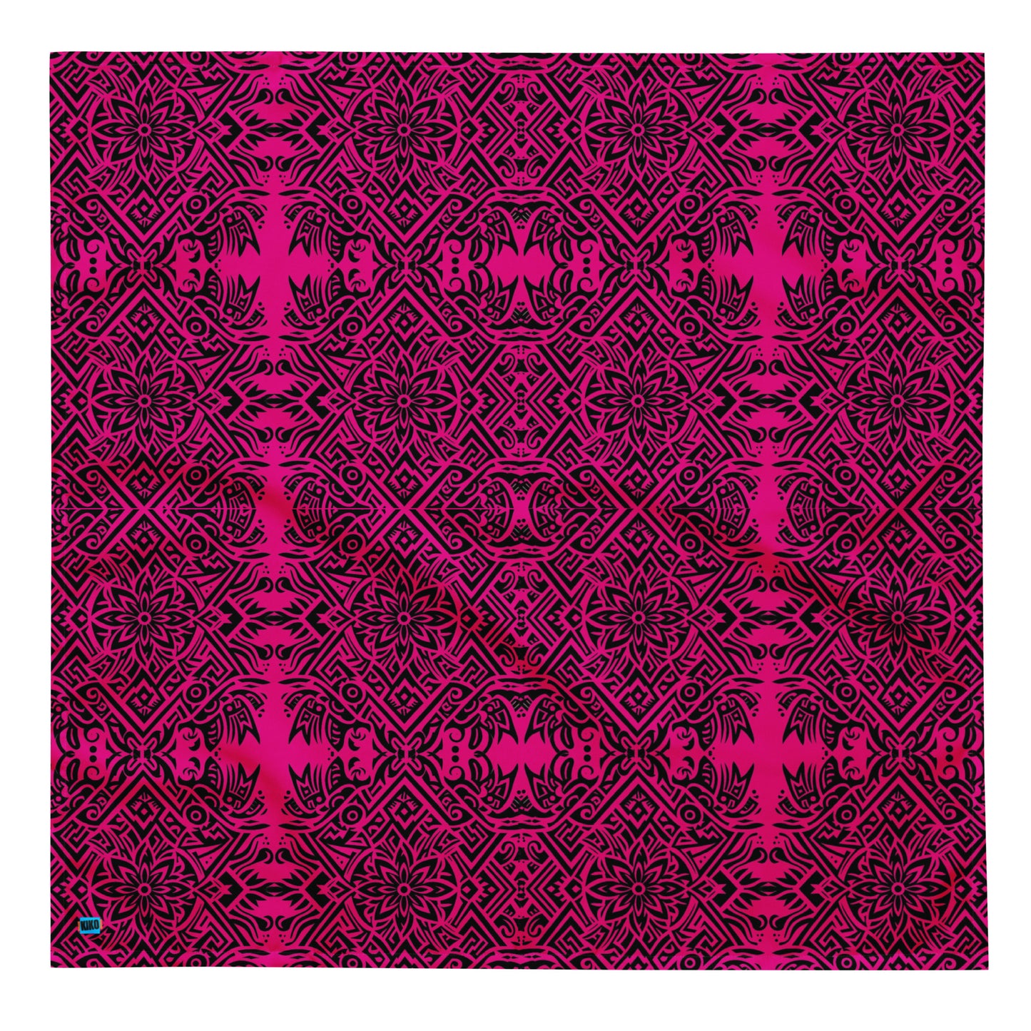 Hawaiian Print Hot Pink Bandana