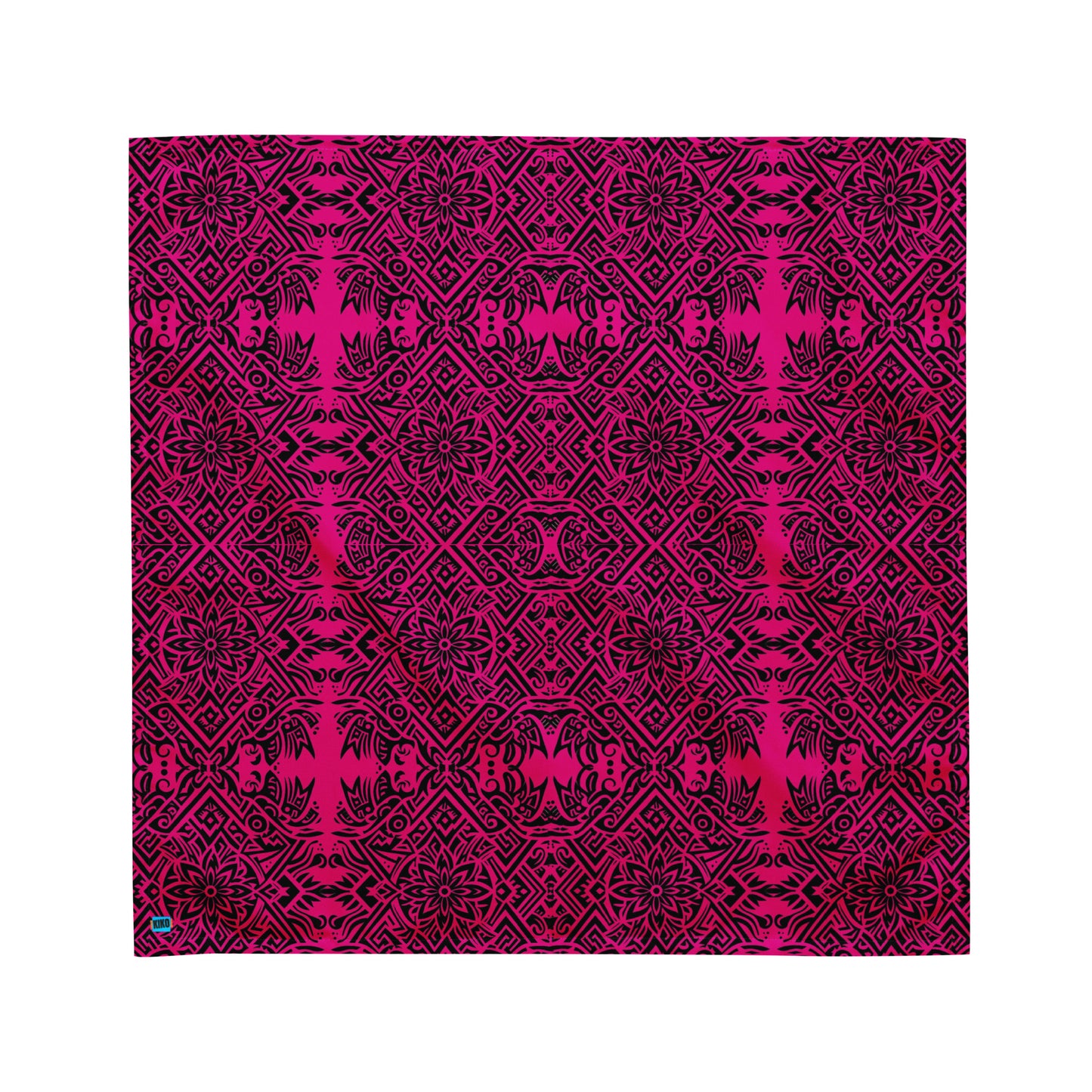 Hawaiian Print Hot Pink Bandana