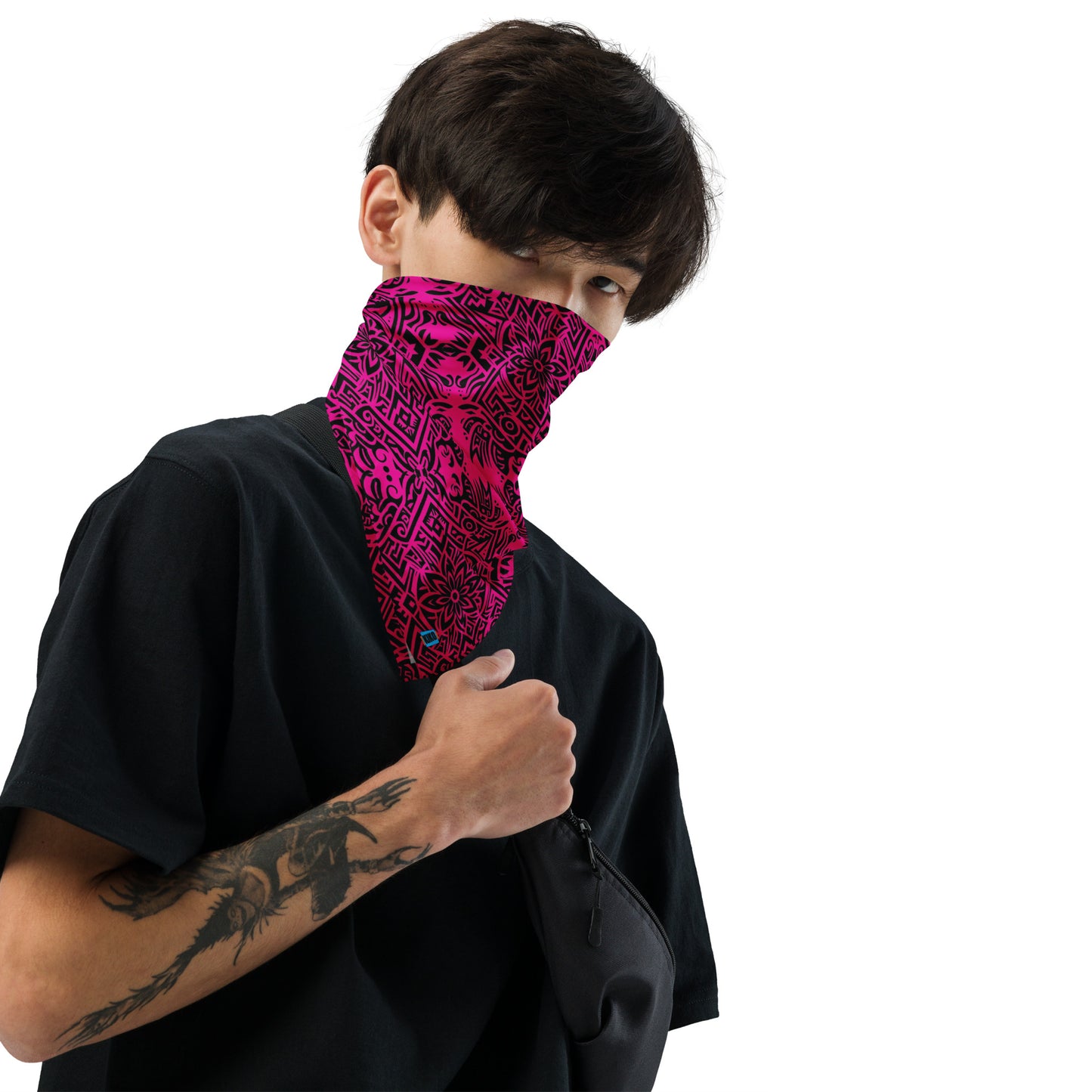 Hawaiian Print Hot Pink Bandana