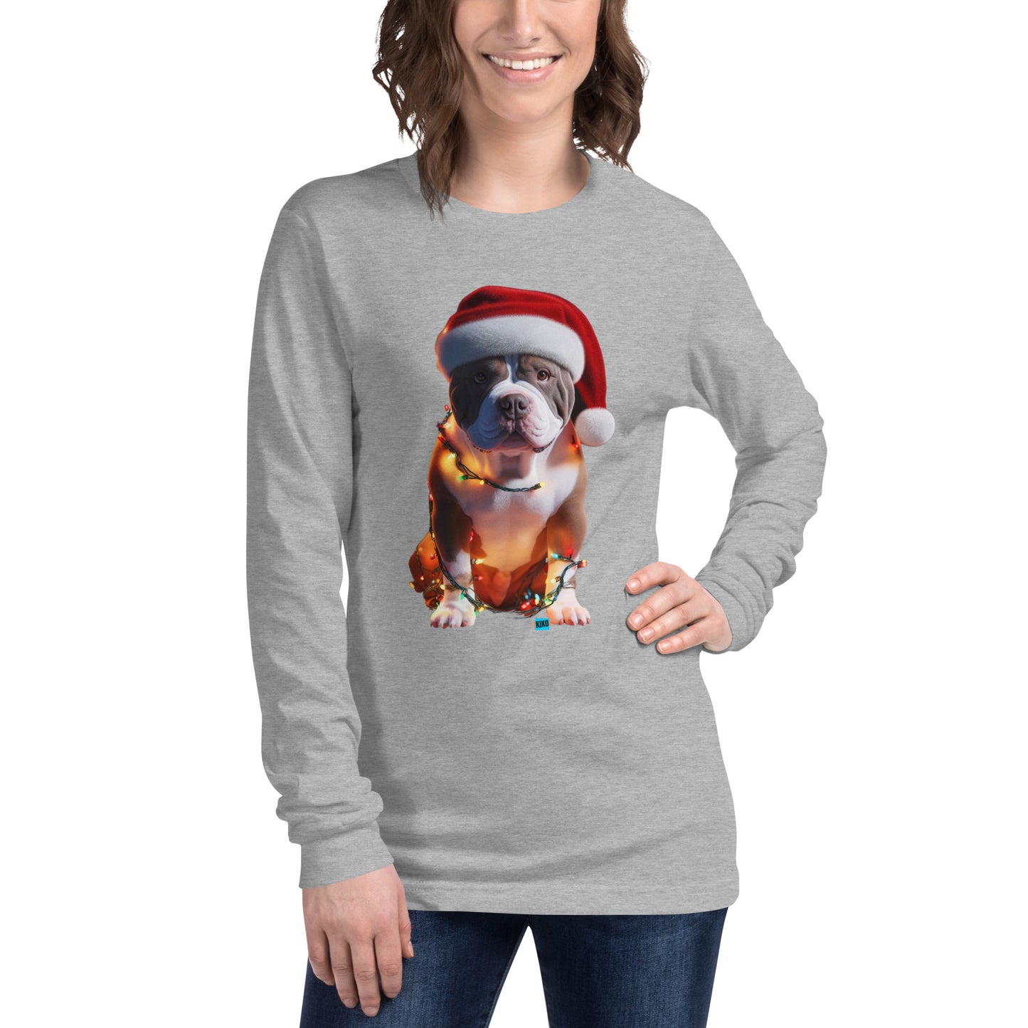 Christmas American Bully Women Long Sleeve Tee