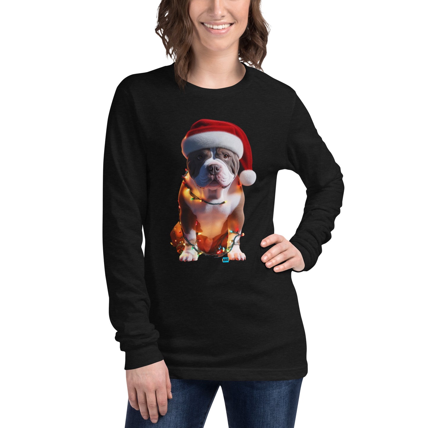 Christmas American Bully Women Long Sleeve Tee