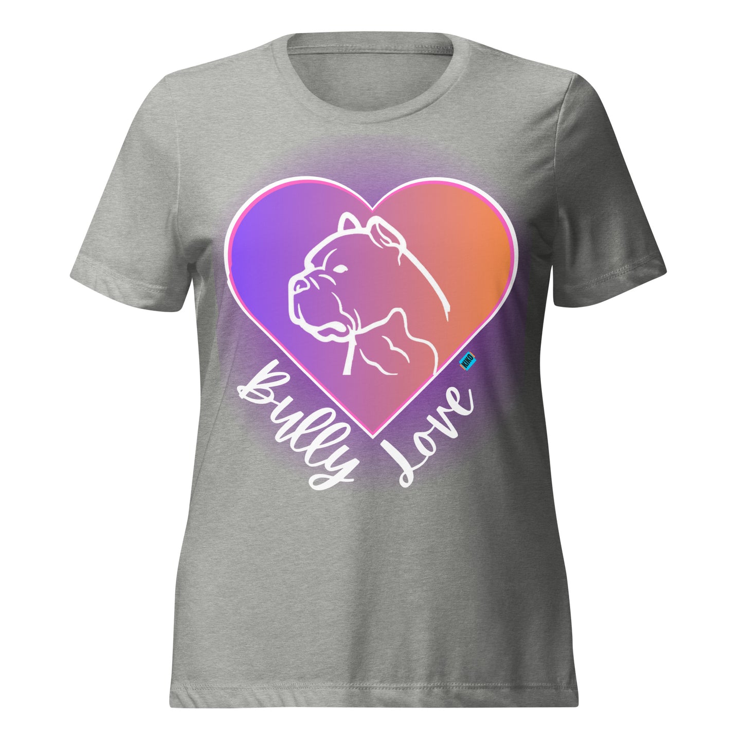 American Bully Pitbull Bully Love Heart Women's Tri Blend Tshirt