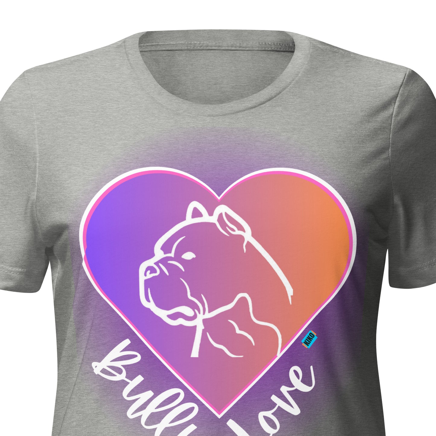 American Bully Pitbull Bully Love Heart Women's Tri Blend Tshirt