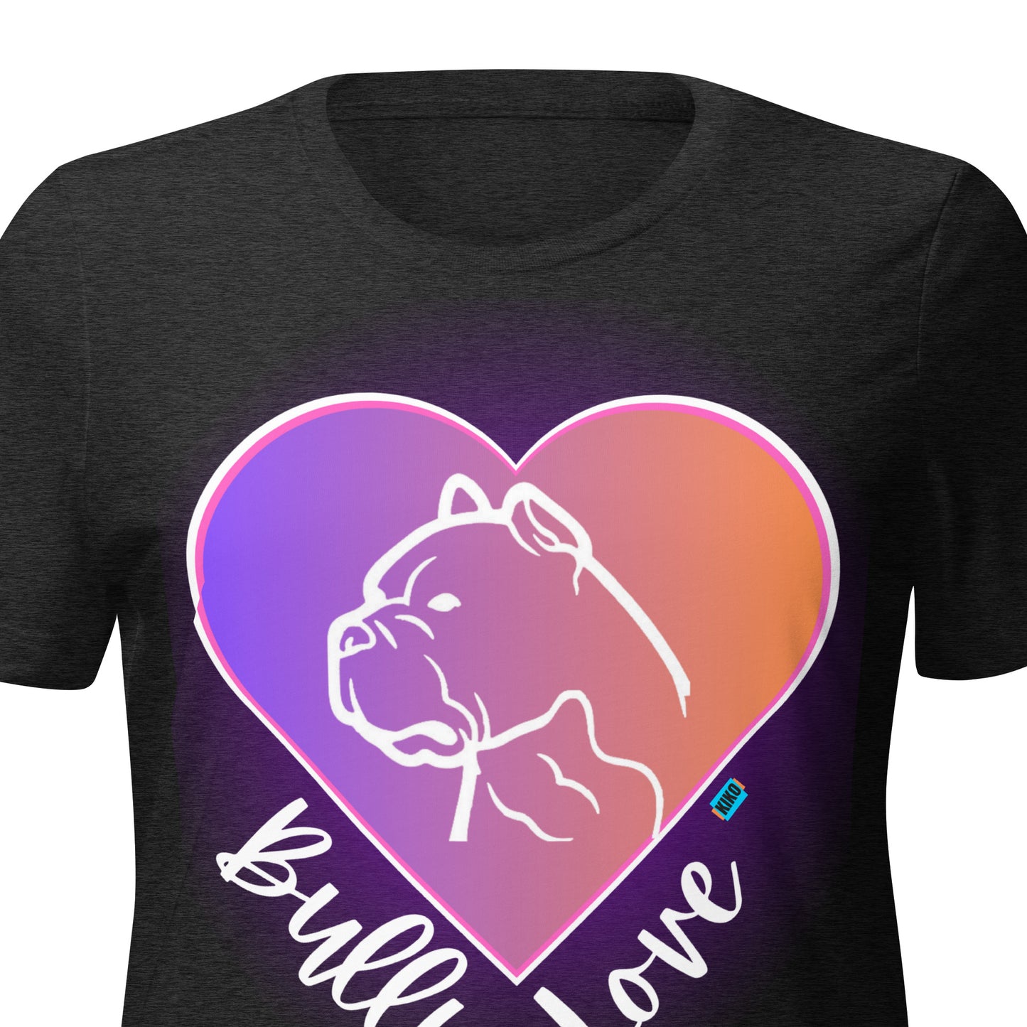 American Bully Pitbull Bully Love Heart Women's Tri Blend Tshirt