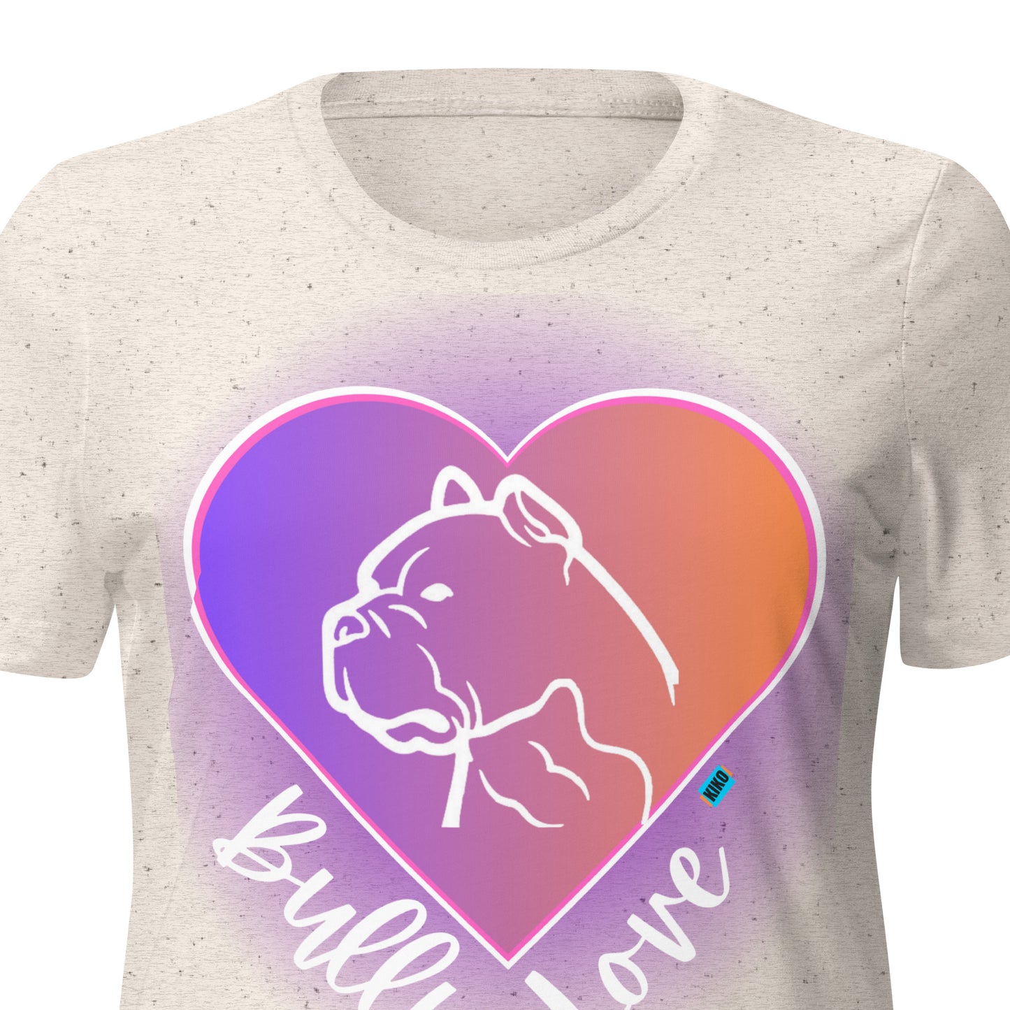 American Bully Pitbull Bully Love Heart Women's Tri Blend Tshirt