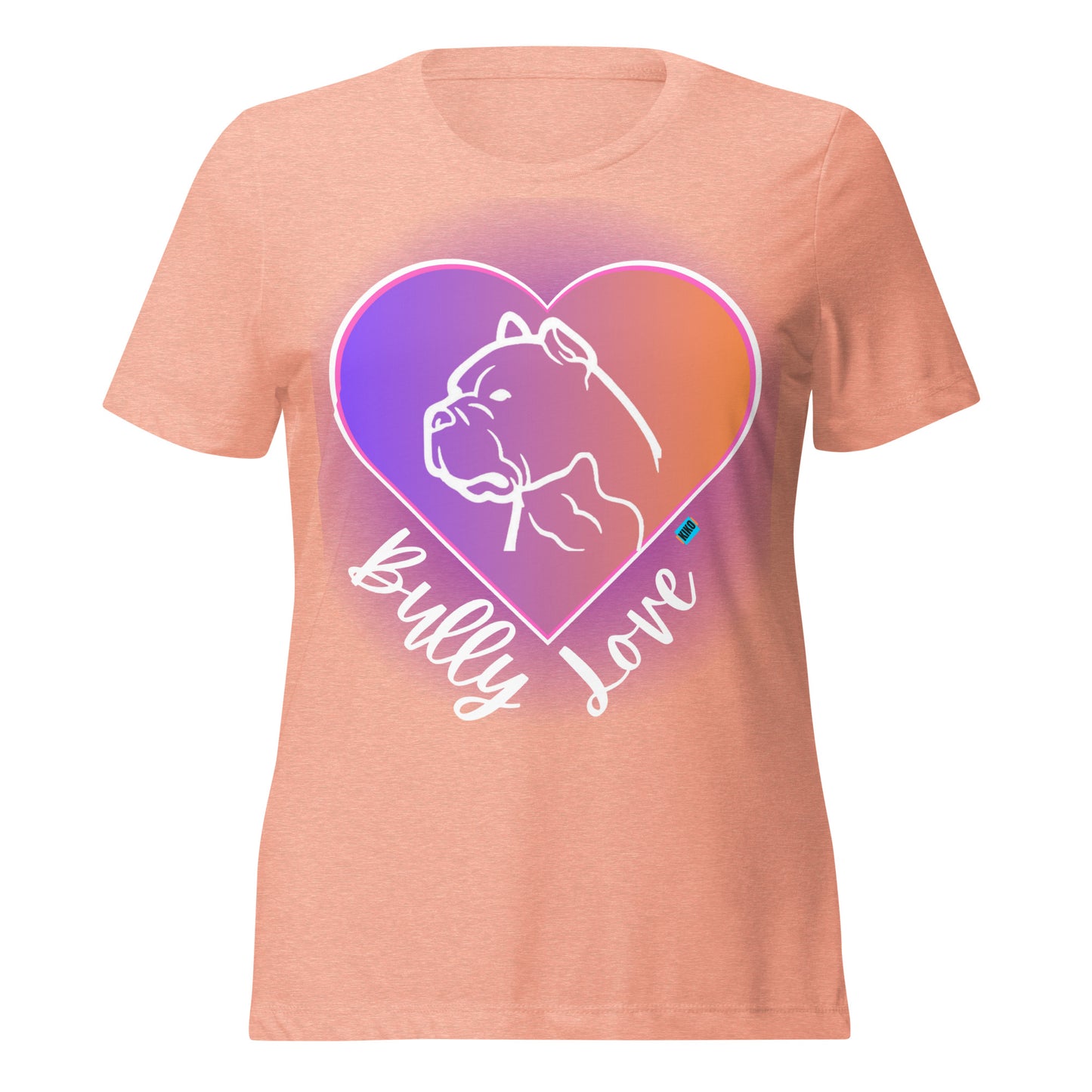 American Bully Pitbull Bully Love Heart Women's Tri Blend Tshirt