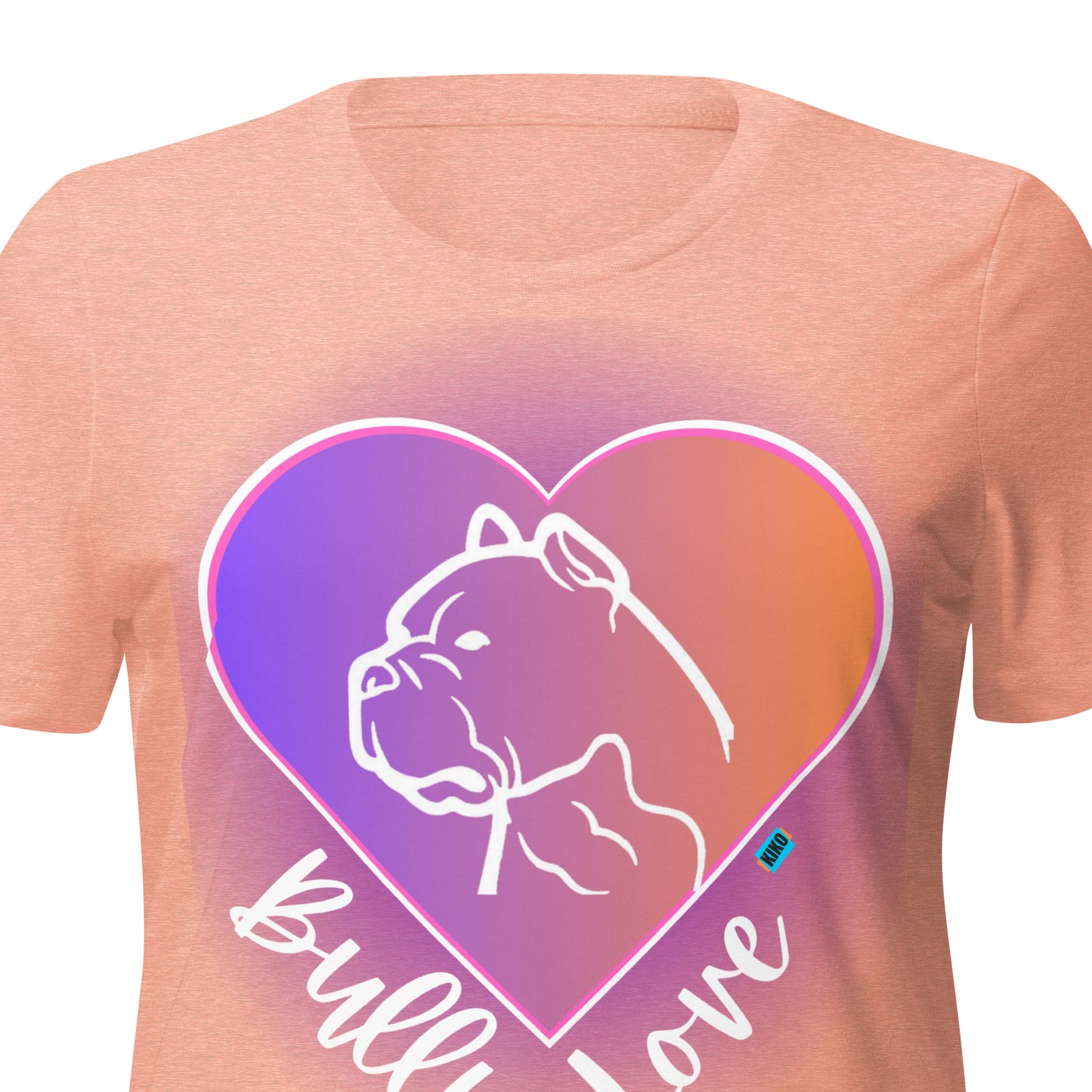 American Bully Pitbull Bully Love Heart Women's Tri Blend Tshirt