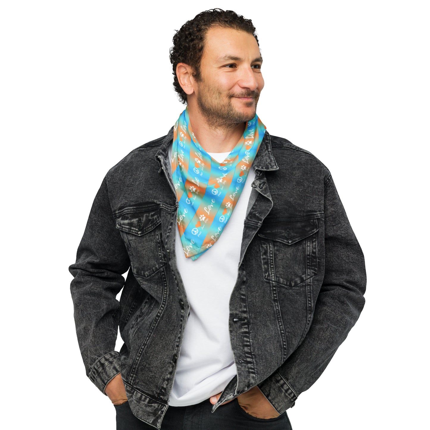Peace Love Dogs All-Over Print Bandana