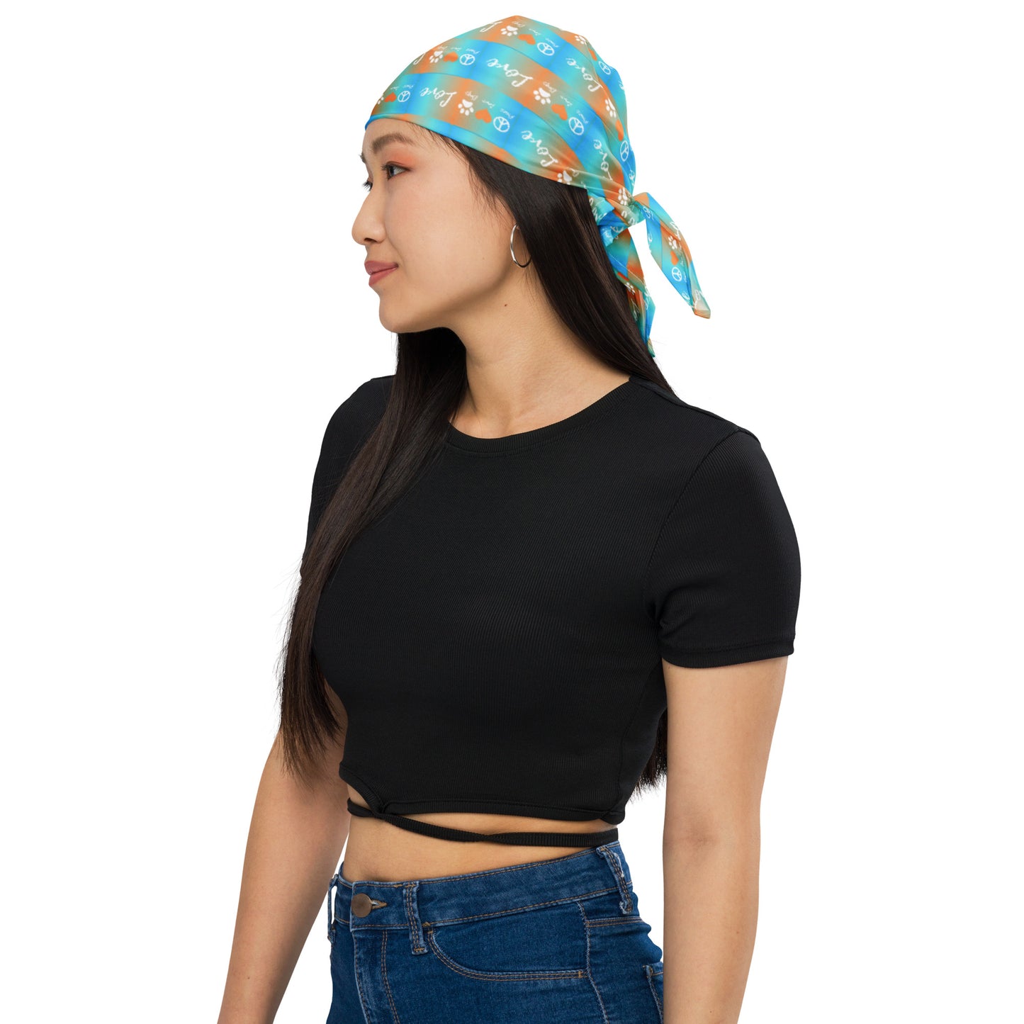 Peace Love Dogs All-Over Print Bandana