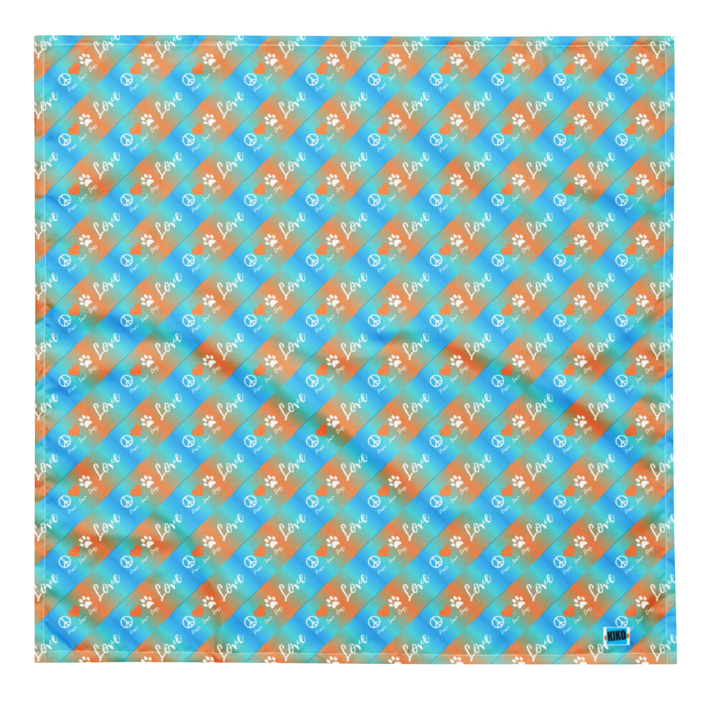 Peace Love Dogs All-Over Print Bandana