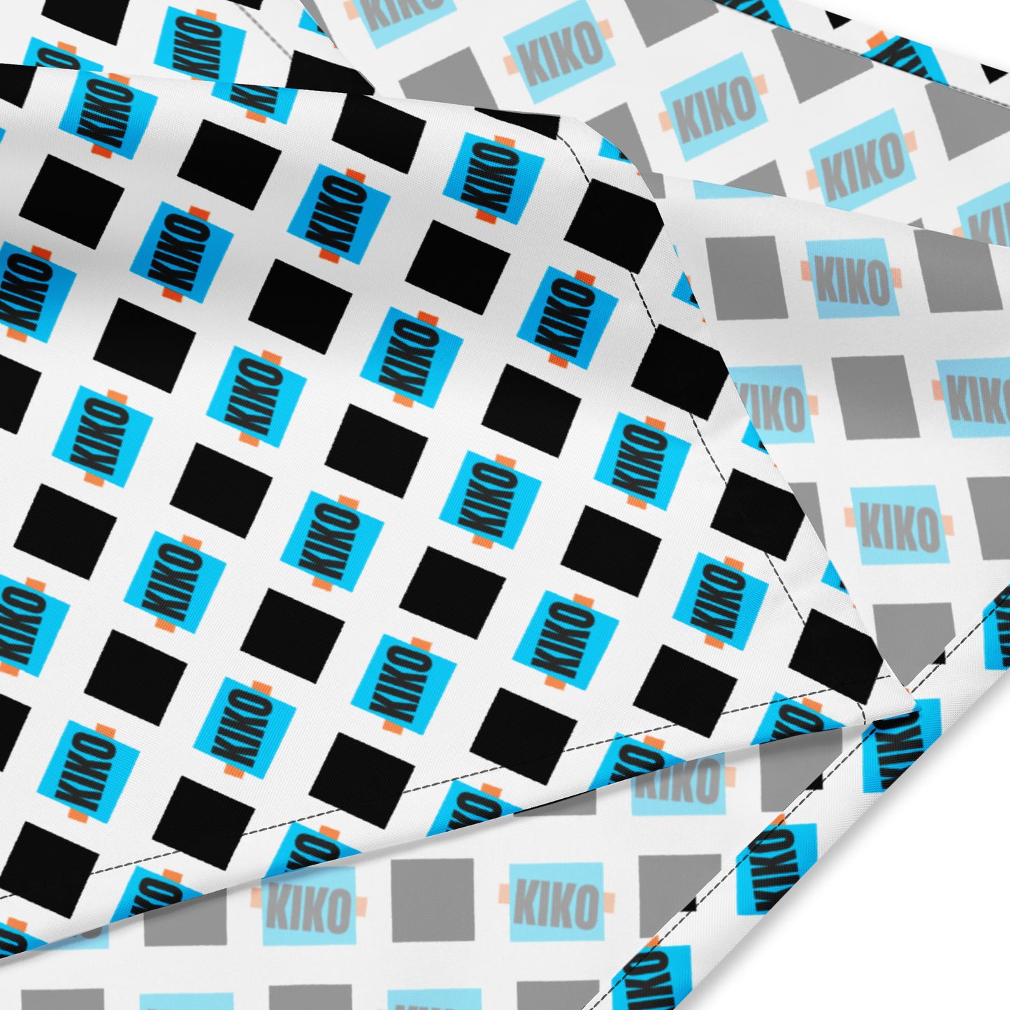 Kiko Black White Large Checkered Bandana