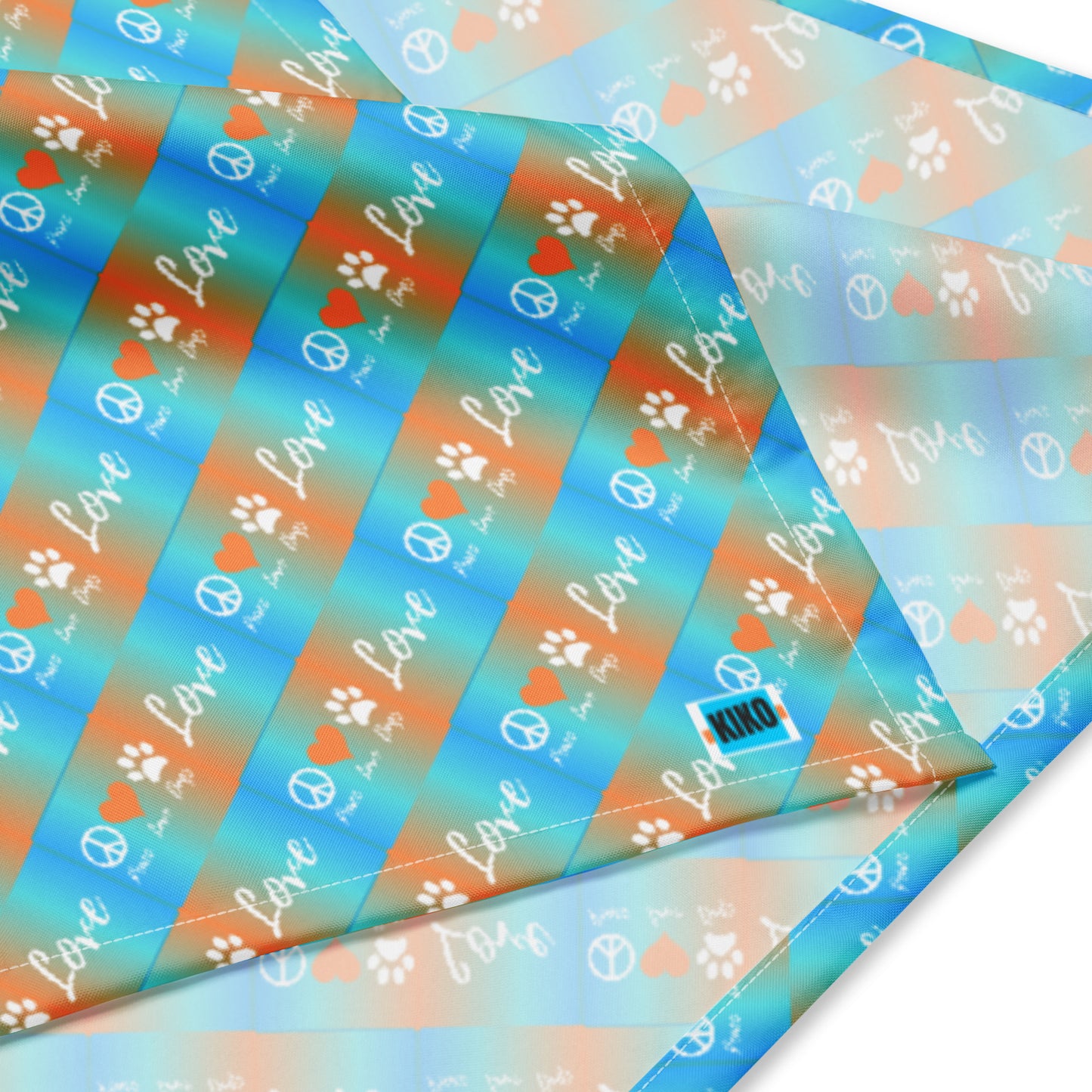 Peace Love Dogs All-Over Print Bandana