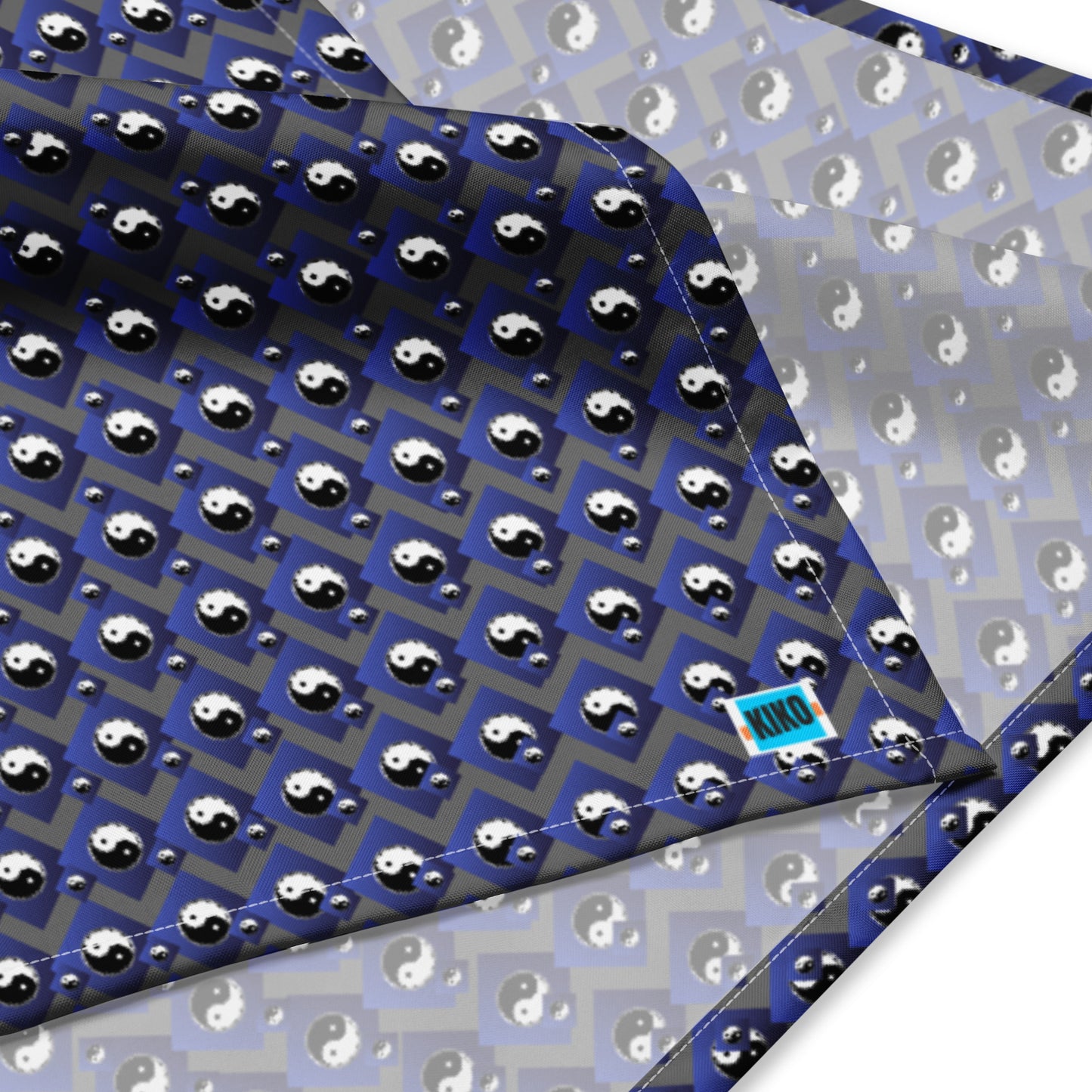 Pañuelo morado con estampado completo de Yin Yang