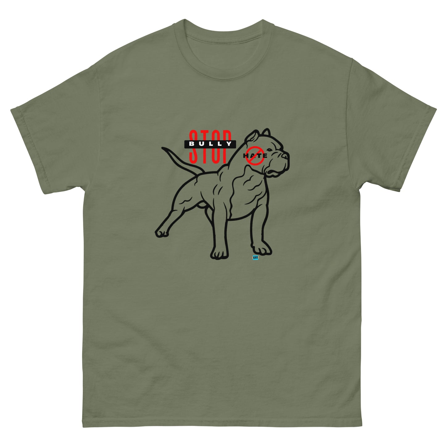 Stop American Bully Dog Hate Blk Men's Classic Tee