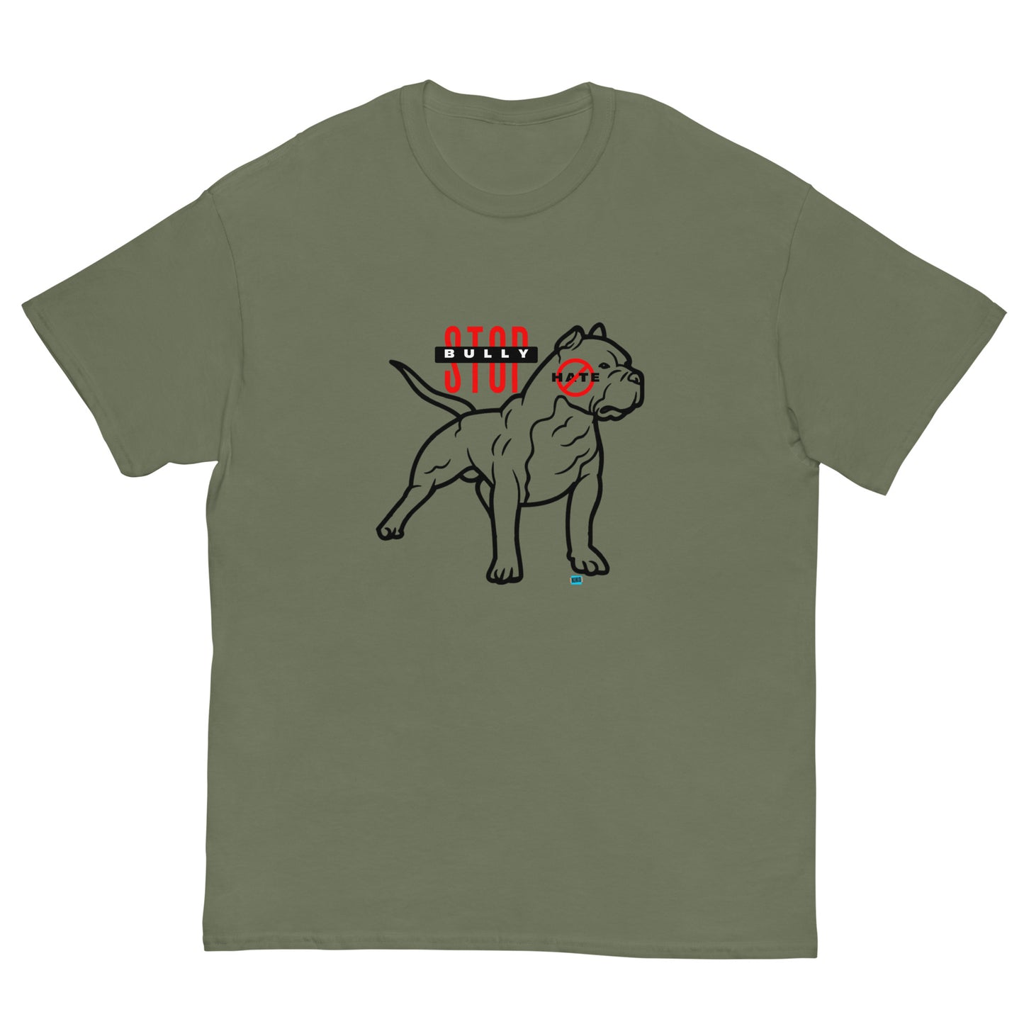 Stop American Bully Dog Hate Blk Men's Classic Tee