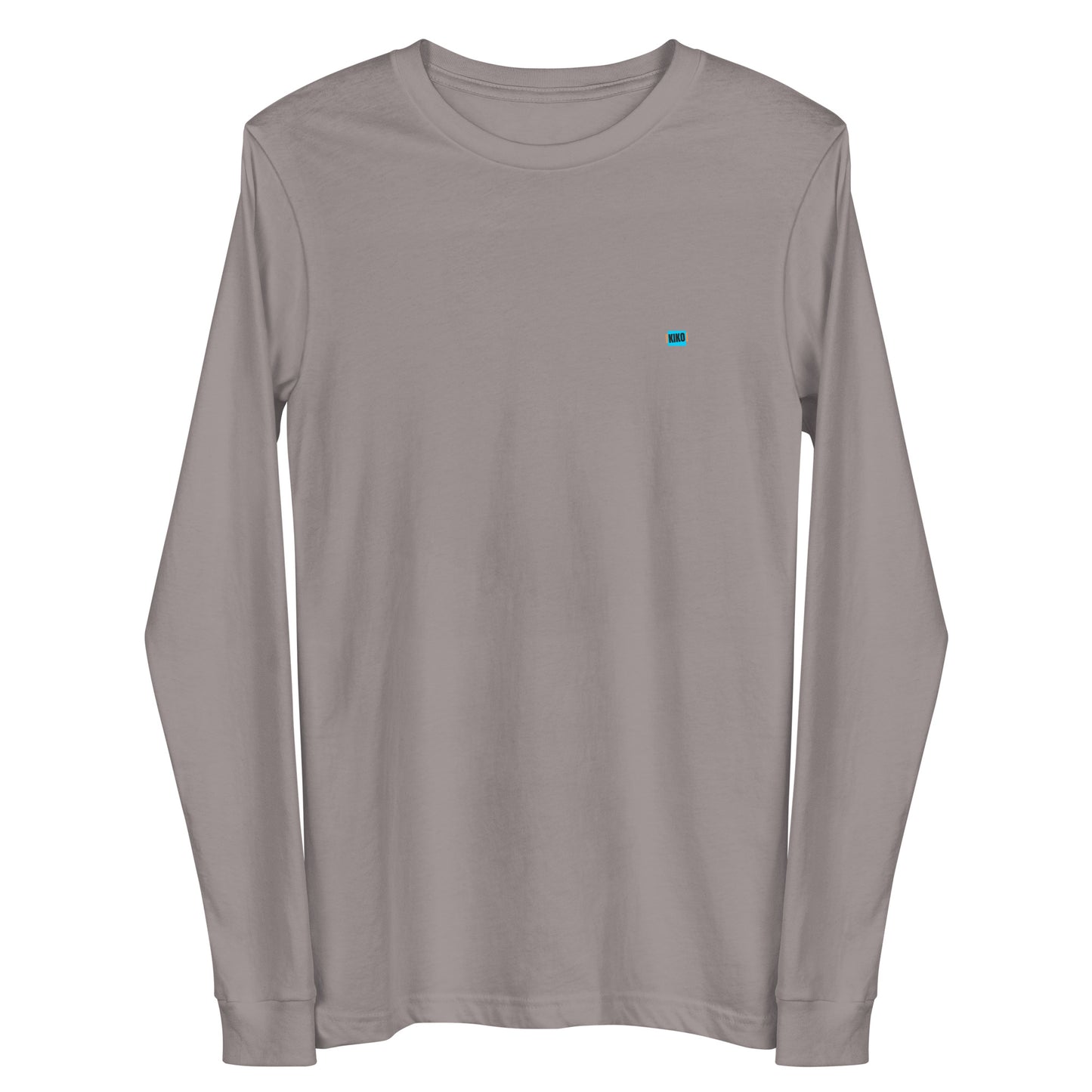 storm gray long sleeve t-shirt with kiko logo left chest