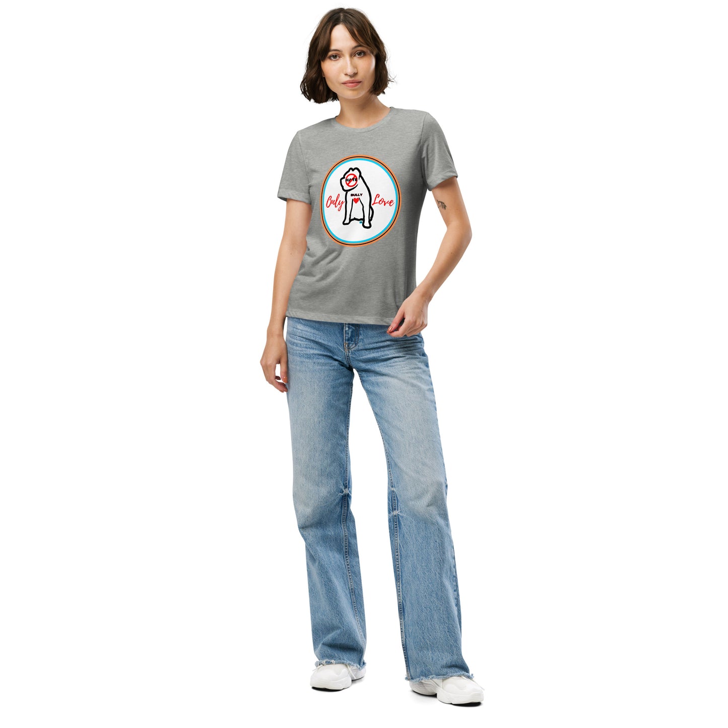 No Hate Only Love ROC Women’s Relaxed Tri-Blend T-Shirt