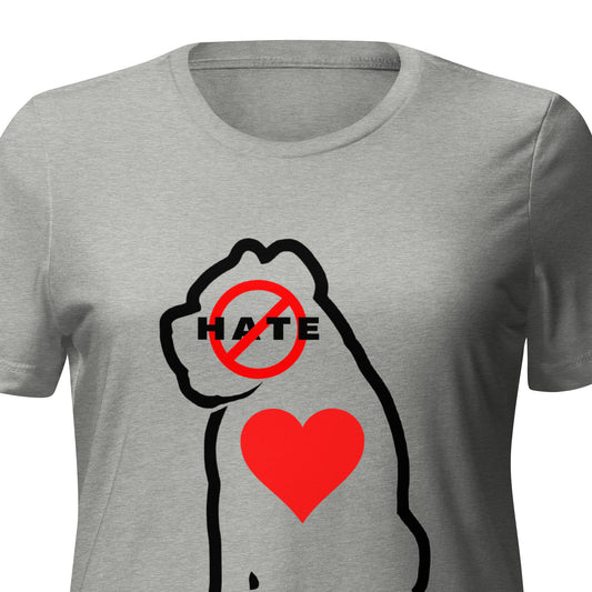 No Hate Heart Women’s Relaxed Tri-Blend T-Shirt