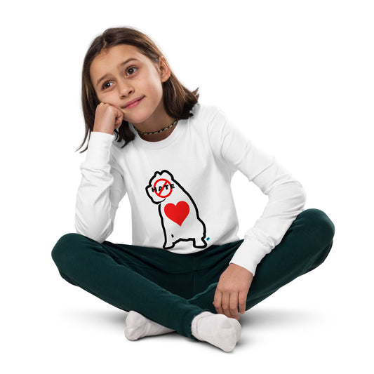 Camiseta de manga larga unisex No Hate Heart Youth S-L